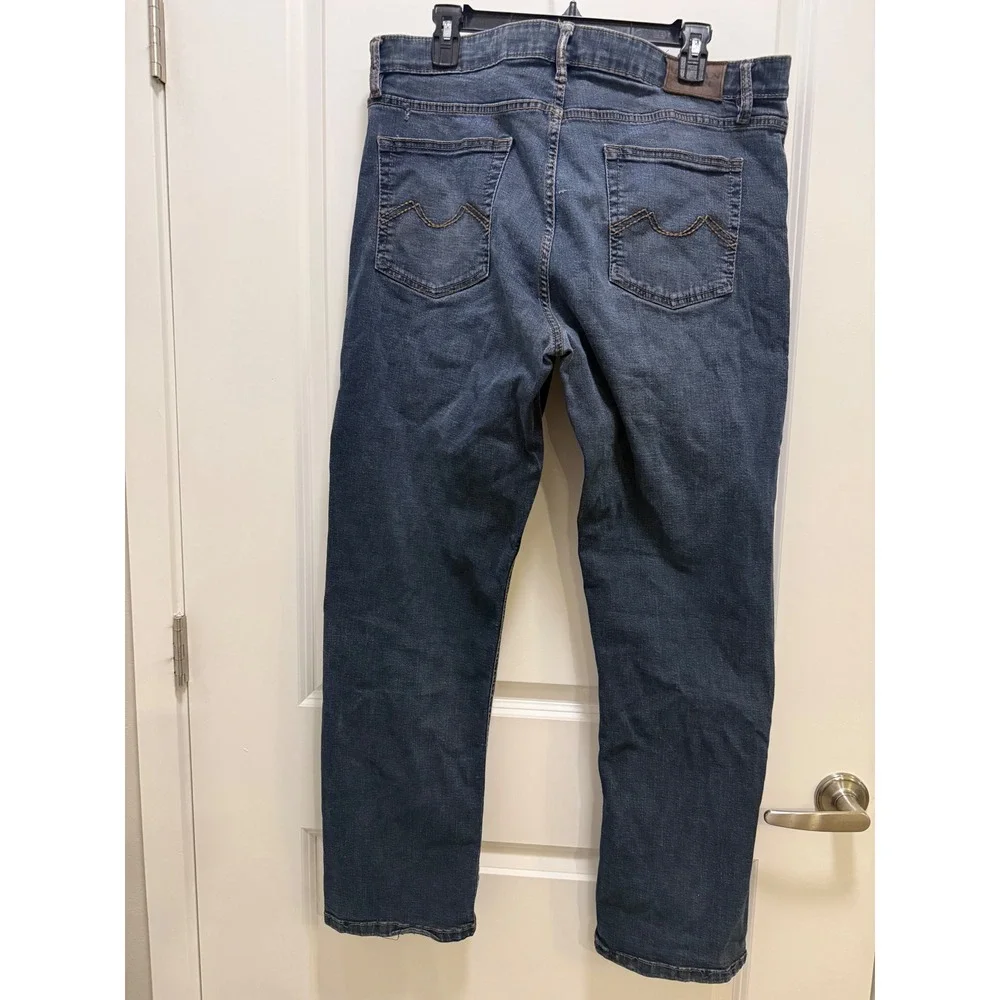 Urban Star Mens Relaxed Straight Leg Dark Wash Stretch Jeans 36x32 02513692CO